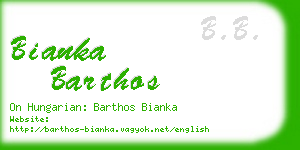 bianka barthos business card